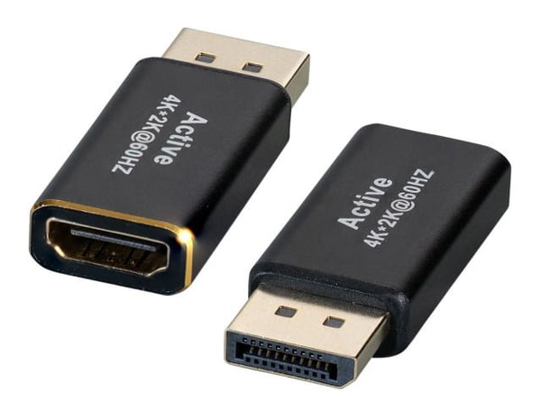 EFB Elektronik EB484-4K30 kabelomvandlare (hane/hona) DisplayPort HDMI Svart
