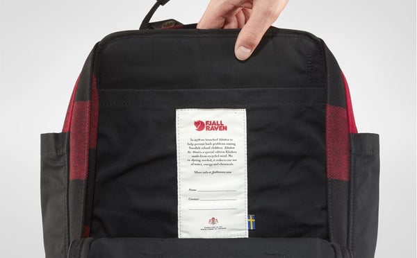 Miniatyrbillede 8 af 12: Fjällräven Kånken Re-Wool rygsæk Sort, Rød Bomuld, Polyamid, Polyester, Uld