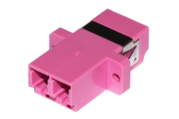 Miniatyrbillede 2 af 6: Link Accessori LKLCD4 fiber adapter LC/LC 1 stk Lyserød