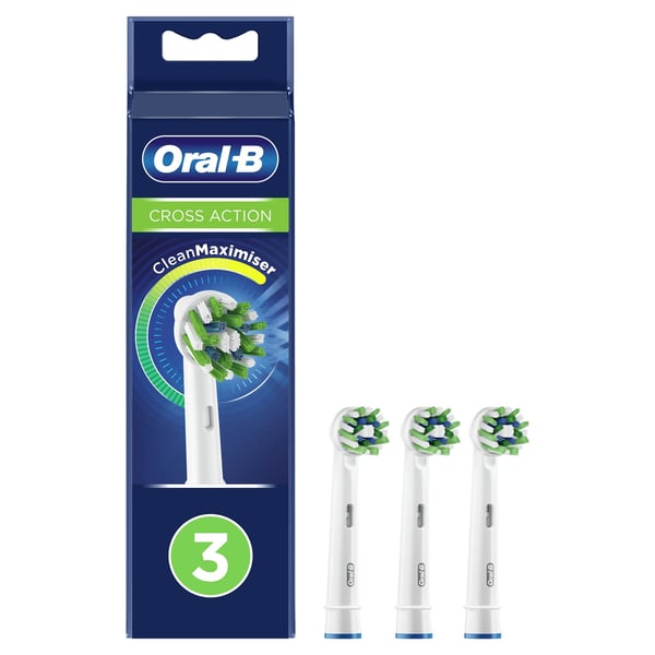 Oral-B CrossAction 80338444 børstehoved til elektrisk tandbørste 3 stk Hvid Oral-B CrossAction 80338444 børstehoved til elektrisk tandbørste 3 stk Hvid
