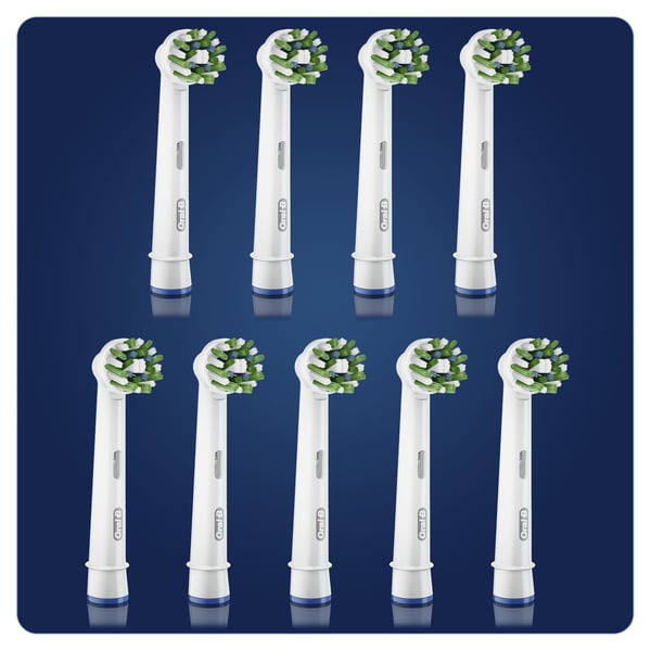 Oral-B CrossAction 80339536 børstehoved til elektrisk tandbørste 9 stk Hvid
