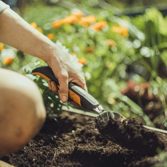 Miniatyrbillede 3 af 3: Fiskars Xact Haveplanteske Rustfrit stål Sort, Rustfrit stål