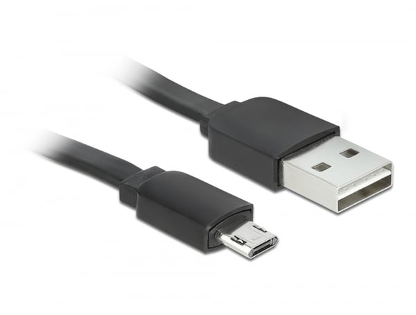Miniatyrbillede 5 af 6: DeLOCK 85761 USB-kabel 1 m USB A Micro-USB B Sort