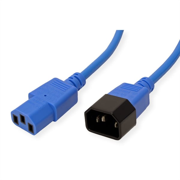Miniatyrbillede 3 af 3: ROLINE 19.08.1533 el-ledning Blå 3 m IEC 320
