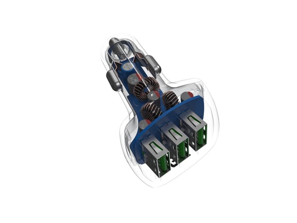 Miniatyrbillede 3 af 4: Green Cell CADGC01 oplader til mobil enhed Universel Sort Cigartænder Hurtig opladning Automatisk