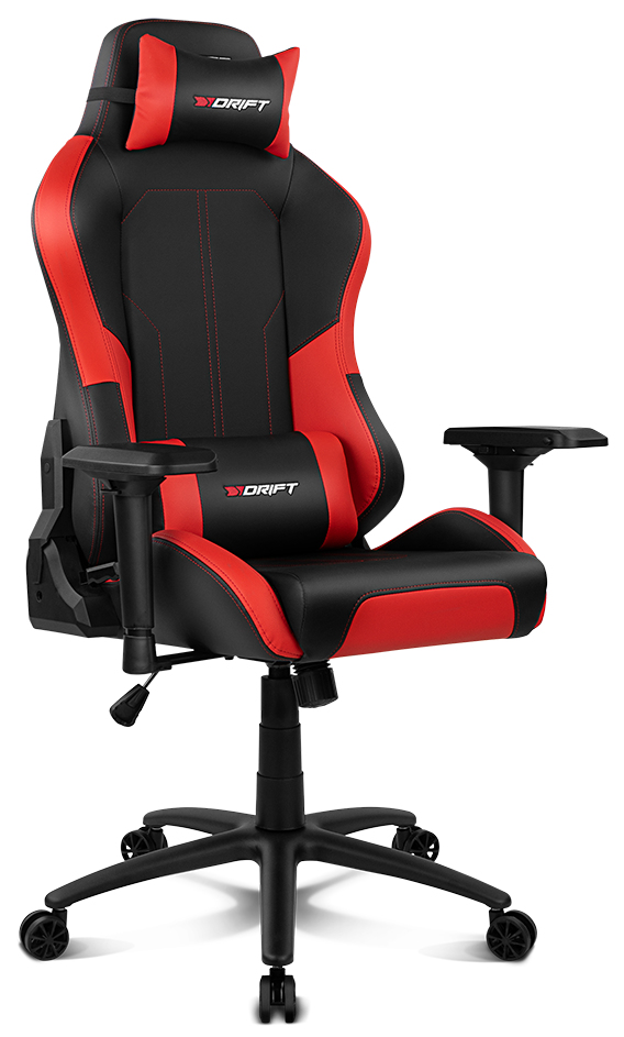 Miniatyrbillede 1 af 14: DRIFT DR250 PC gamingstol Polstret vatteret sæde Sort, Rød