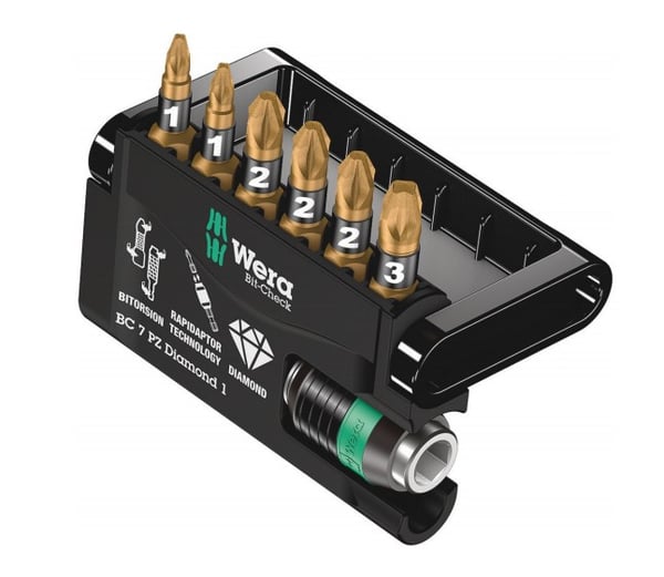Wera Bit-Check 7 PZ Diamond 1 Topnøglesæt