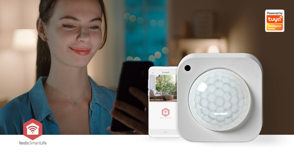 Nedis ZBSM20WT bevægelsessensor Passiv infrarød (PIR) sensor Trådløs Loft/væg Hvid