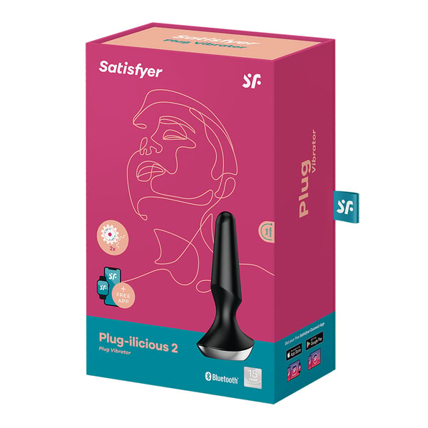 Miniatyrbillede 2 af 4: Satisfyer Plug-ilicious 2 Butt plug Sort Silikone 1 stk