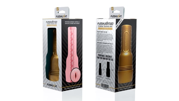 Fleshlight Go Stamina Training Unit Lady Ficklampsmasturbator Guld, Rosa Silikon