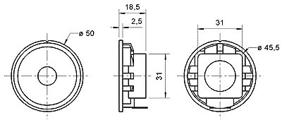 Miniatyrbild 3 av 5: Visaton VS-K50WP