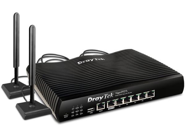 Miniatyrbillede 2 af 3: DrayTek Vigor2927L trådløs router Gigabit Ethernet 4G Sort