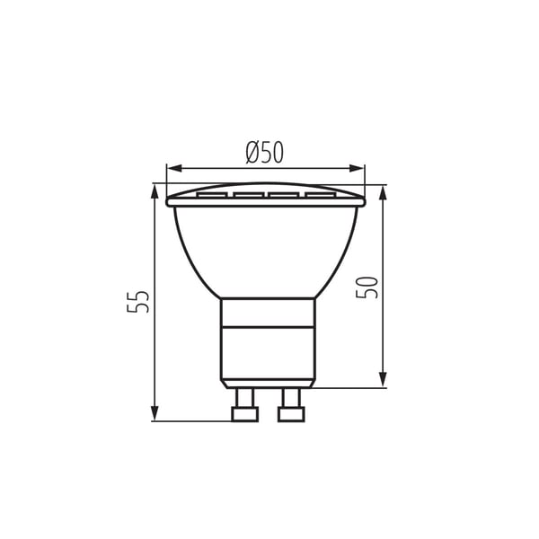 Kanlux S.A. 23412 LED-lampe Varm hvid 3000 K 9 W GU10 F