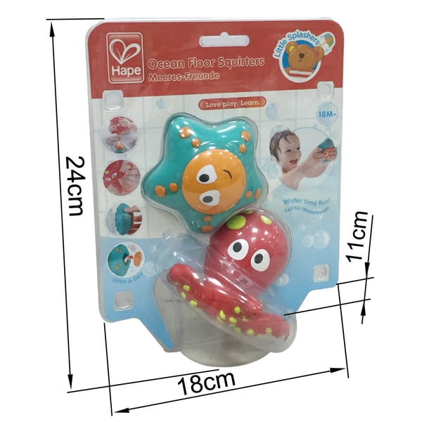 Hape E0213 spil, legetøj & mærkat til badet Badedyr Flerfarvet
