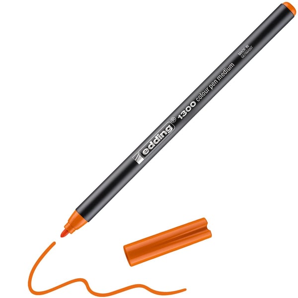 Miniatyrbillede 1 af 5: Edding 1300 filtpen Mellem Orange 1 stk