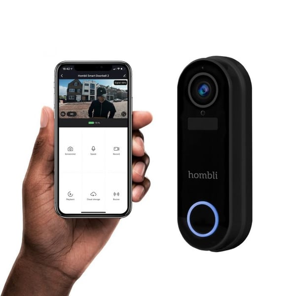 Miniatyrbillede 4 af 9: Hombli Smart Doorbell Pack Sort, Hvid