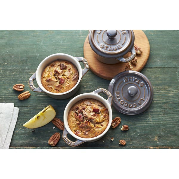 Staub Mini Cocotte Sæt 4-dele rundt, Keramik, Antik Grå