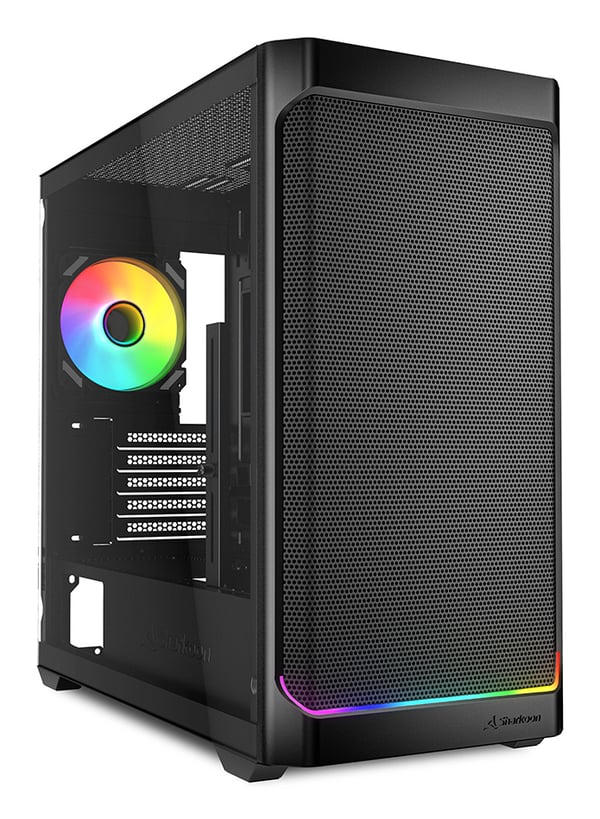 Pikkukuva 1 / 9: Sharkoon MK4W RGB Strip Micro Tower Musta