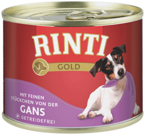 RINTI 91002 fugtig mad til hund Gås Voksen 185 g
