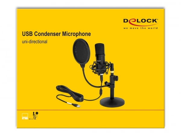 Miniatyrbild 2 av 3: DeLOCK 66300 mikrofoner Svart