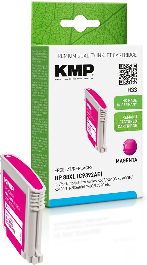 KMP H33 blækpatron 1 stk Magenta