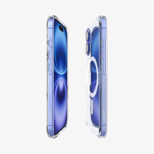 Spigen Ultra Hybrid T (MagFit + Camera Control) mobiltelefon etui 15,5 cm (6.1") Cover Transparent, Hvid