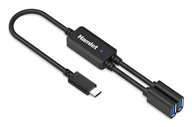 Hamlet XHUB-02UC-5GY gränssnittshubbar USB 3.2 Gen 1 (3.1 Gen 1) Type-C 5000 Mbit/s Svart