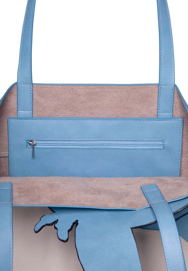 DIFUZED Lilo & Stitch - Beach Day Stitch Polyurethan (PU) Blå, Hvid Kvinde Mulepose