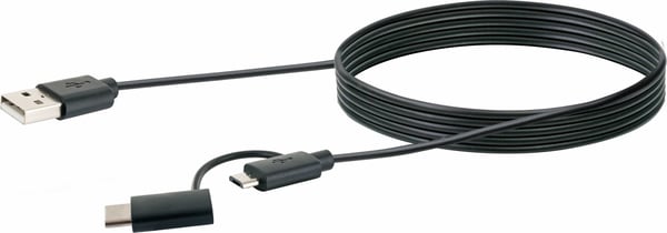 Schwaiger CK 3112 USB-kabel USB 2.0 1 m USB A Micro-USB B 0,48 Gbit/sek. Sort