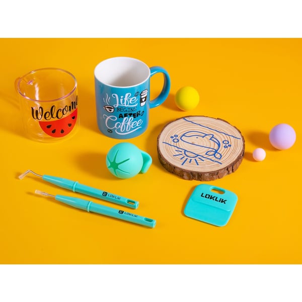 Miniatyrbillede 5 af 7: LOKLiK SG-GJ-0016-US-L-B2B Skæreudstyr til håndværk Weeding tool set Metallic, Turkis 4 stk