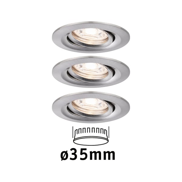Miniatyrbild 5 av 6: Paulmann 942.95 Nedtryckbar spotlight Glödlampan/-lamporna kan inte bytas ut LED 12 W