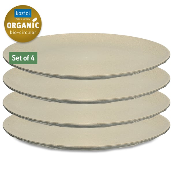 koziol Club Middagstallrik Rund Beige 4 styck