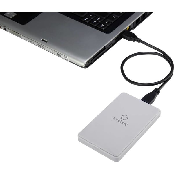 Miniatyrbild 3 av 5: Renkforce RF-4505644 Hölje för lagringsenheter HDD- / SSD kabinett Vit 2.5"