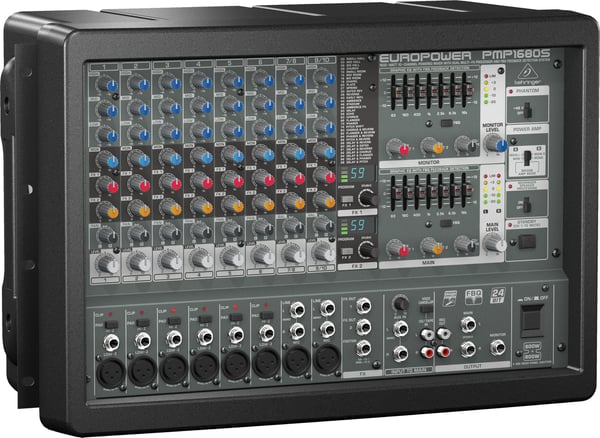 Miniatyrbillede 2 af 4: Behringer PMP1680S audio mixer 10 kanaler 10 - 200000 Hz Sort