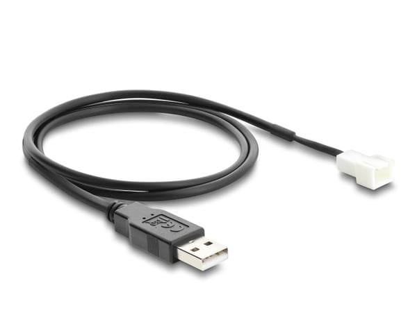 Miniatyrbillede 2 af 2: DeLOCK 91229 el-ledning Sort 0,7 m USB A Molex (3-pin)