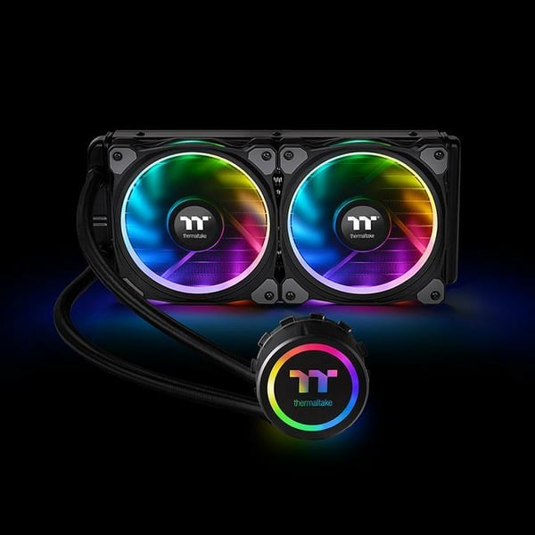 Miniatyrbild 4 av 10: Thermaltake Floe Riing RGB 240 TT Premium Edition Processor Allt-i-ett vätskekylare 12 cm Svart