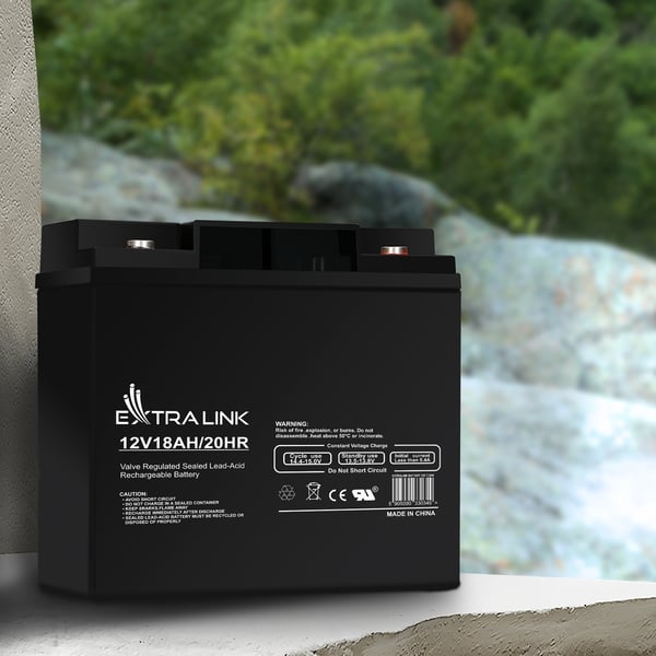 Extralink AKUMULATOR BATTERY ACCUMULATOR AGM 12V 18AH - Batterie - 18.000 mAh Blybatterier (VRLA) 13,5 V 18 At