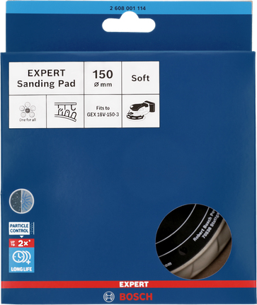Miniatyrbild 2 av 3: Bosch 2 608 001 114 Sliptillbehör 1 styck Slipskiva