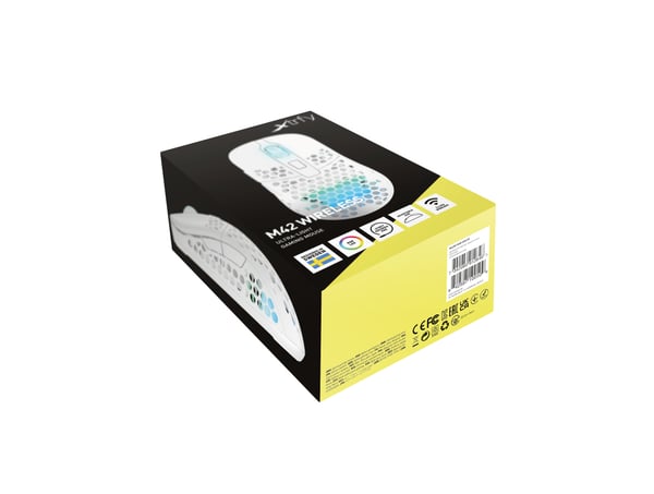 CHERRY XTRFY M42 RGB mus Spil Ambidextrous RF Wireless + USB Type-C Optisk 19000 dpi