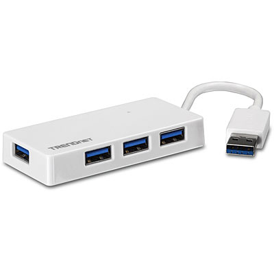 Trendnet TU3-H4E gränssnittshubbar 5000 Mbit/s Vit