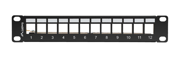 Miniatyrbild 5 av 5: Lanberg patch panel blank 12 port 1U 10 ftp for keystone modules black v2