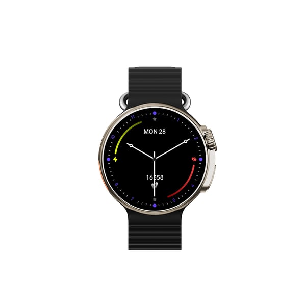 DCU Advance Tecnologic 34157018 Smartwatch og sportsur 3,66 cm (1.44") AMOLED 30 mm Digital 466 x 466 pixel Berøringsskærm Metallic