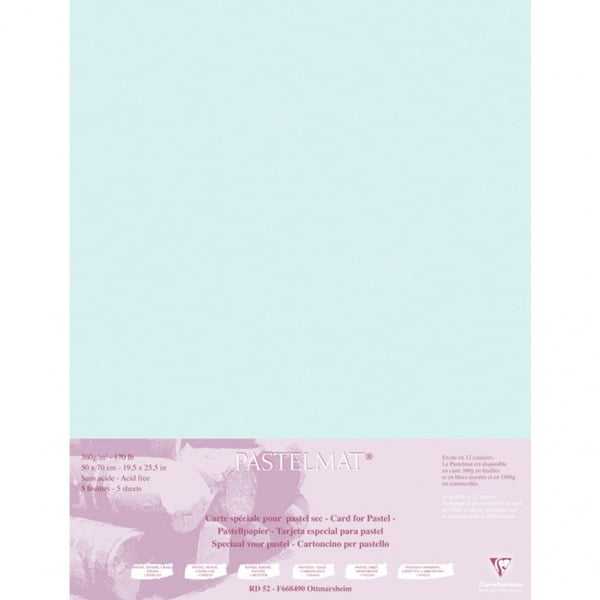 Miniatyrbillede 2 af 2: Clairefontaine PastelMat Kunstpapir 5 ark