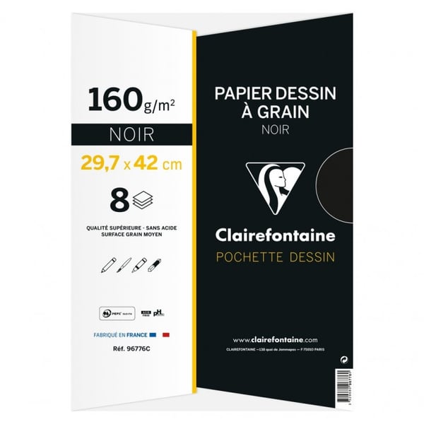 Clairefontaine 96770C Taidepaperi 12 arkkia