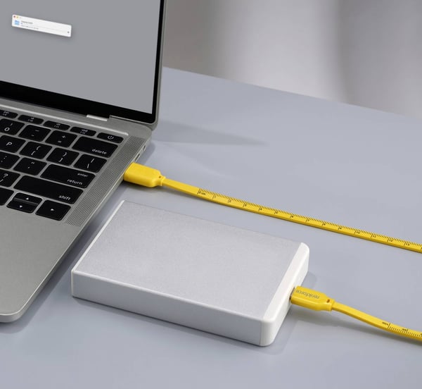 Renkforce RF-6721076 USB-kabel USB 2.0 1 m USB A USB C 0,48 Gbit/sek. 15 W Gul