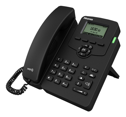 Miniatyrbillede 2 af 3: Akuvox SP-R50P IP-telefon Sort 2 Linier LCD