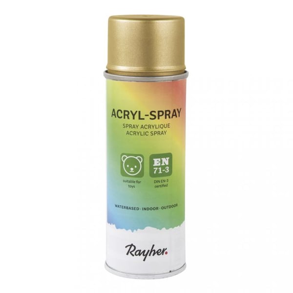 Miniatyrbild 1 av 2: Rayher Hobby 34145620 akrylfärger 200 ml Guld Sprayburk