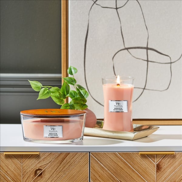 Miniatyrbild 3 av 3: WoodWick Manuka Nectar stearinljus Ellips Frukt Orange 1 styck