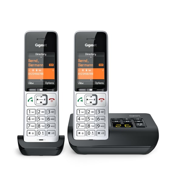 Miniatyrbillede 17 af 20: Gigaset COMFORT 500A duo Analog/DECT-telefon Nummervisning Sort, Sølv