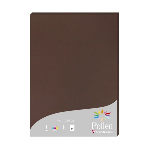 Miniatyrbild 1 av 2: Clairefontaine Pollen datapapper A4 (210x297 mm) 25 ark Brun